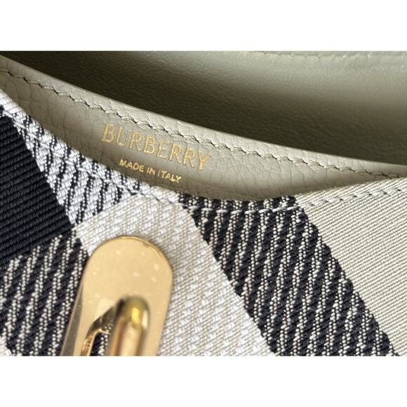 Burberry Small Rocking Horse Check Lichen Bag Jackquard Italy 80996621 NWT $1990 - Picture 13 of 16